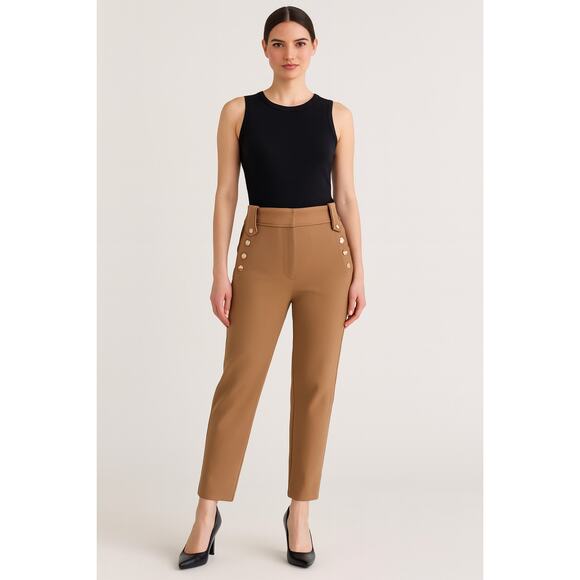 Quince Ultra-Stretch Ponte Straight Leg Mariner Pants  | Work Career Wear | Sm - Picture 1 of 9